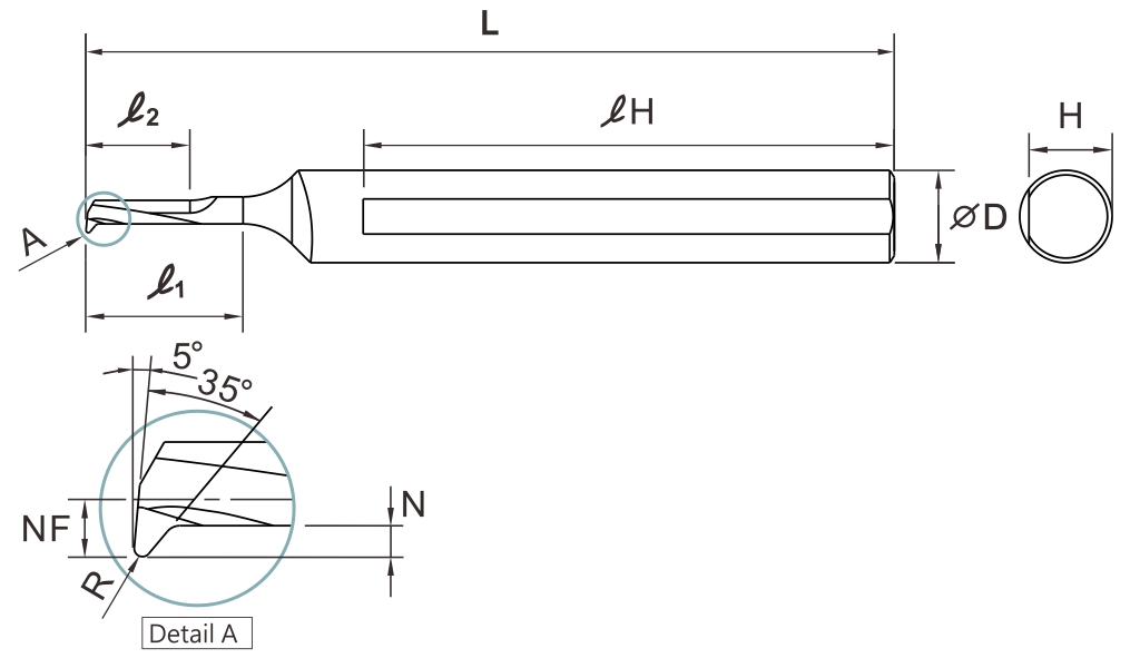 GIBE Carbide Internal Boring Bars x3D